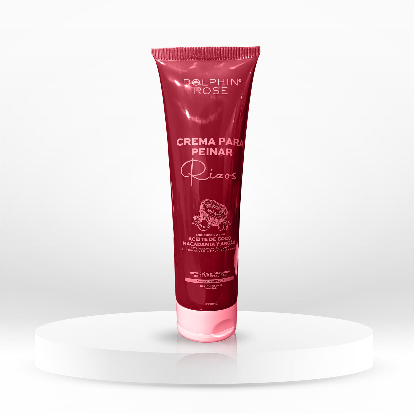 CREMA PARA PEINAR RIZOS 270ML - DOLPHIN ROSE