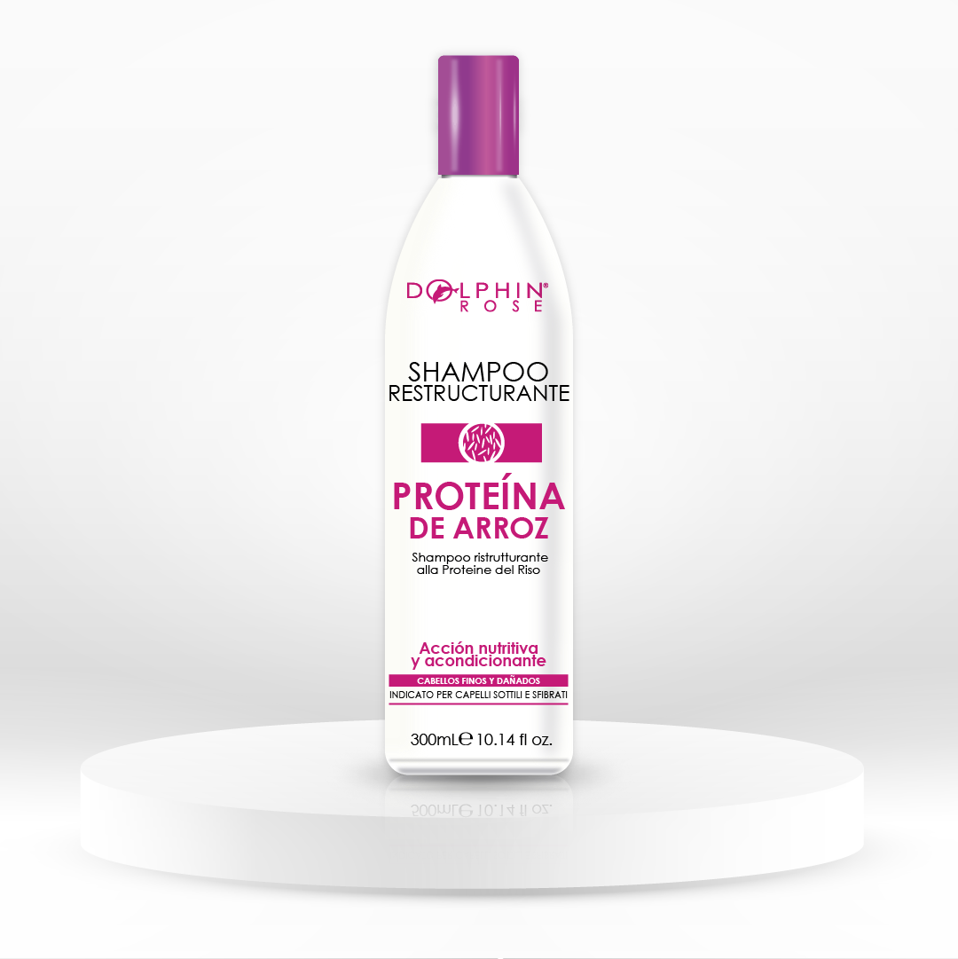 SHAMPOO PROTEINA DE ARROZ X 300ML - DOLPHIN ROSE