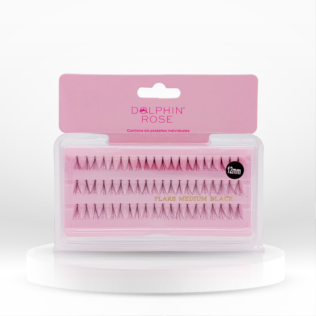 PESTAÑA MEDIUM BLACK 12MM - DOLPHIN ROSE