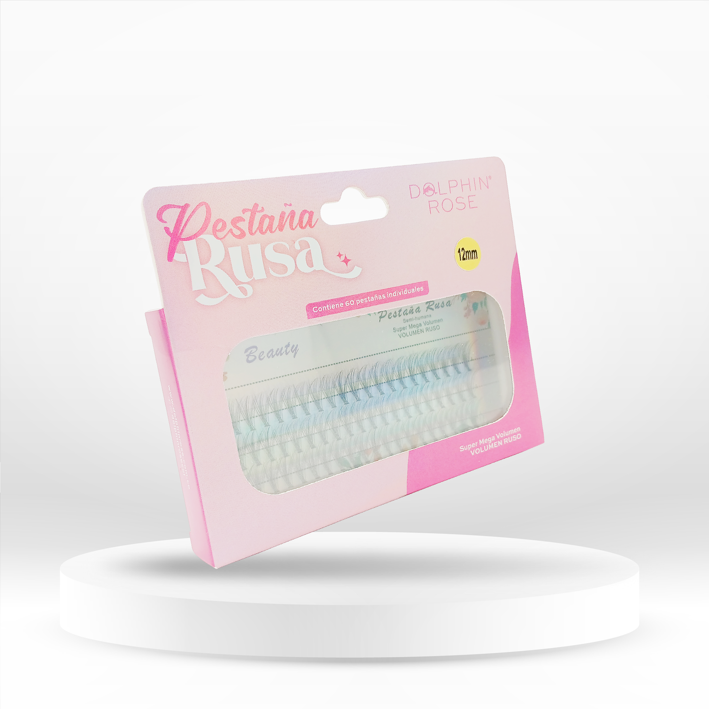 PESTAÑAS VOLUMEN RUSO 12MM - DOLPHIN ROSE